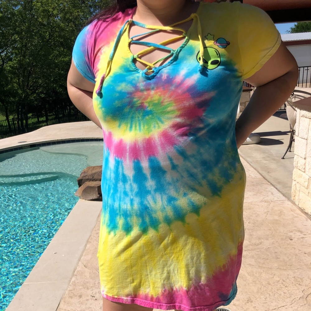 Tie Dye Alien Dress | XL